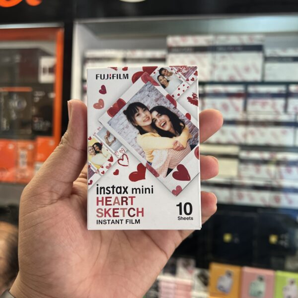 Fujifilm Instax Mini Instant Film – Heart Sketch (10 Sheets)
