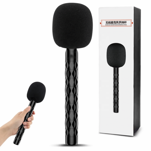H1 Wireless Microphone Handheld Adapter News TV Reporter Interview Hand Stick For All Type of Wirelsss Microphone