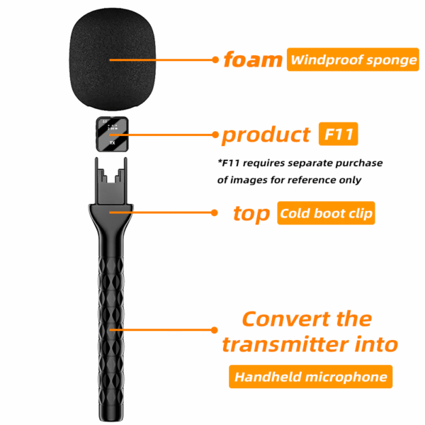 H1 Wireless Microphone Handheld Adapter News TV Reporter Interview Hand Stick For All Type of  Wirelsss  Microphone - image 6