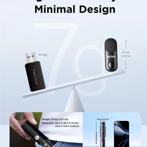 BOYA Magic Transformable Al-Powered Mini Wireless Microphone 02 With 3 Year Warranty - image 3