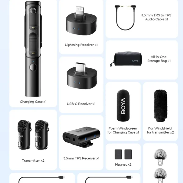 BOYA Magic Transformable Al-Powered Mini Wireless Microphone 02 With 3 Year Warranty - image 4