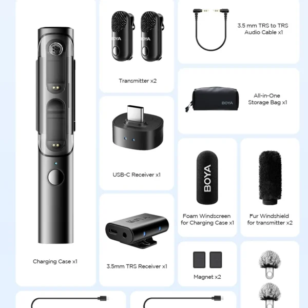 BOYA Magic Transformable Al-Powered Mini Wireless Microphone 03 With 3 Year Warranty - image 6