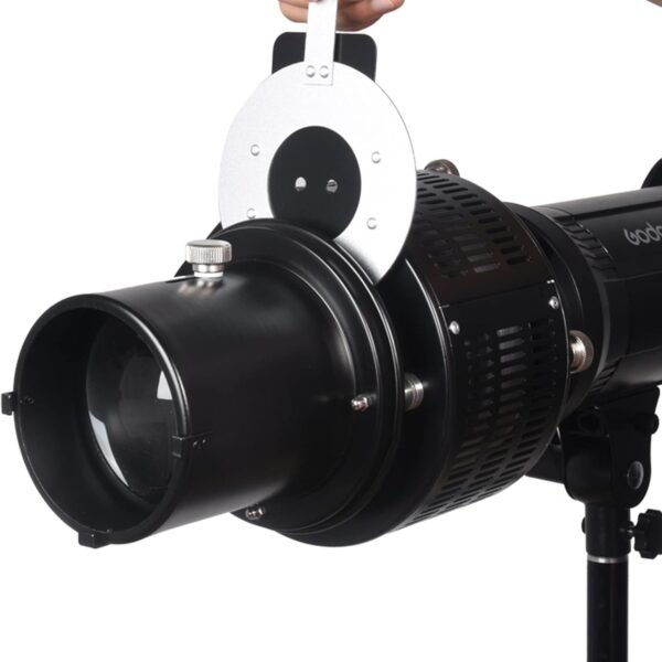 Soonpho Bowens Mount Conical Snoot kit for Flash Speedlite/Strobe Monolight/Photography LED Light,8 Color Filters and 15 Gobos Graphics Cards Included for Spotlight Effect - image 2