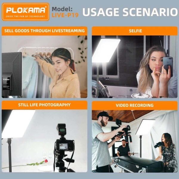 Plokama Live-P19 Application Scenarios Led Fill Light Panel with Stand - image 3