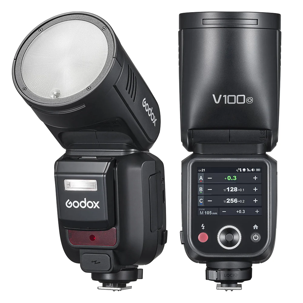 Godox V100 Round Head Camera Flash For Canon