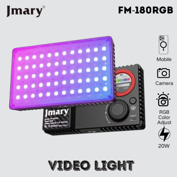 Jmary FM-180  RGB Video 20W Fill Light - image 3