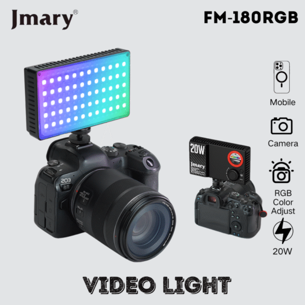 Jmary FM-180  RGB Video 20W Fill Light - image 2