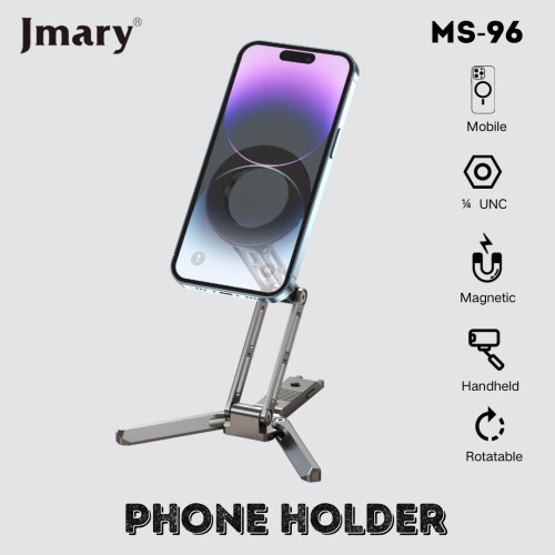 Jmary MS-96 Foldable 180° Rotation Magnetic Phone Stand Portable Desktop Phone Tripod