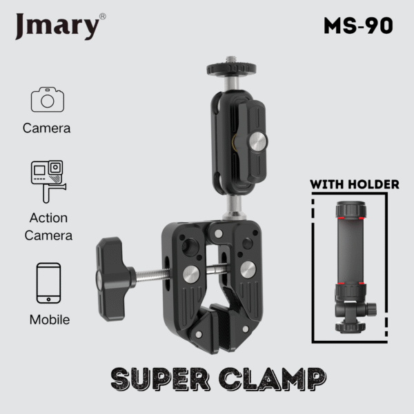 Jmary MS-90 Multi-Functional Super Clamp for Mobile / Gopro / Camera - image 4