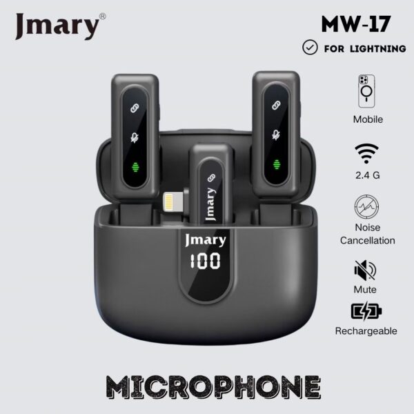 Jmary MW-17 2.4G Wireless Microphone for Mobile (Type-C) with 2 Years Extended Warranty