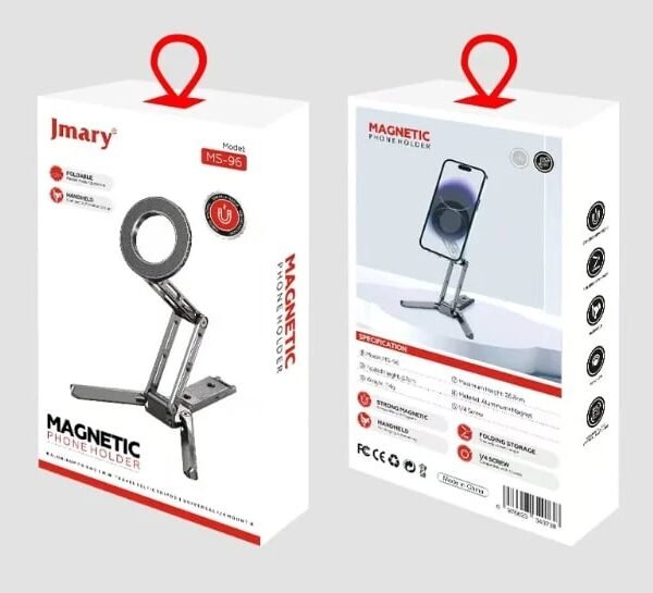 Jmary MS-96 Foldable 180° Rotation Magnetic Phone Stand Portable Desktop Phone Tripod - image 3