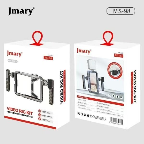 Jmary MS-98 Wireless Remote Control Aluminum Alloy Smartphone Video Stabilizer Frame Cage Kit - image 2