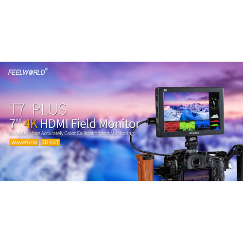 FeelWorld T7 Plus 7″ IPS On-Camera Monitor with 3D LUT, Waveform & Vectorscope image 6
