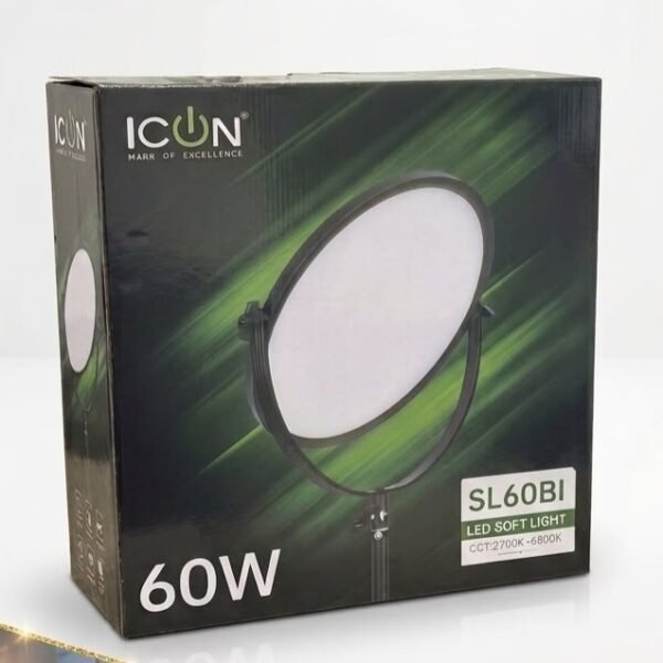 ICON SL60Bi Bi-Color 2700-6500K Flat Panel Light Video Photography Light 60W Professional Studio Strobe Lamp with  Wireless Remote - image 2