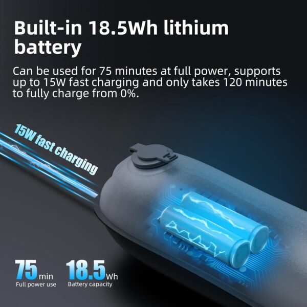 INKEE 12W Bi-Color Inflatable LED Tube Light GC12,Handheld 2700K-6500K LED Video Light Wand with 18.5Wh Lithium Battery for Video Recording Photography Lighting Stick - image 2
