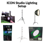 ICON Professional 3-Light Studio Setup Kit – Key Light, Fill Light & Back Light Ideal for YouTube, TikTok, Reels, Product Photography, Interviews & Studio Videos